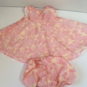 George pink and yellow floral baby dress size 0-3 months